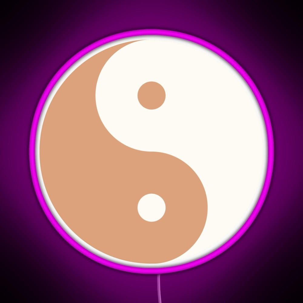 Yin Yang Minimalist Boho Design Rgb Neon Sign - Shineneon
