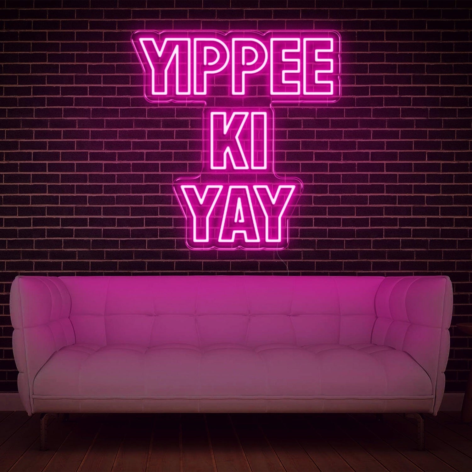Yippee Ki Yay Bold Pink Led Neon Sign For Modern Home Commercial Decor | Shineneon