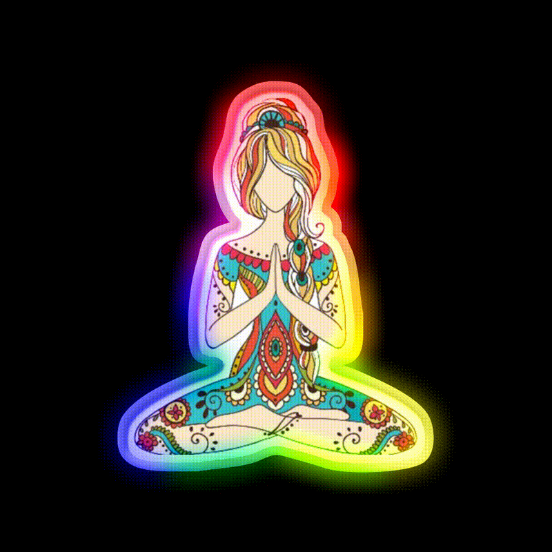 Yoga Art Yoga Led Neon Sign For Wellness Space Rgb Color