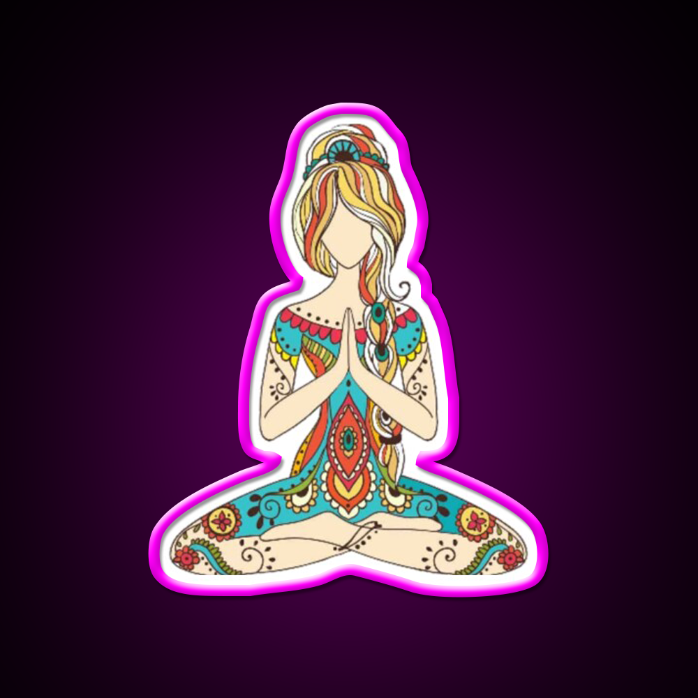 Yoga Art Yoga Led Neon Sign For Wellness Space Rgb Color