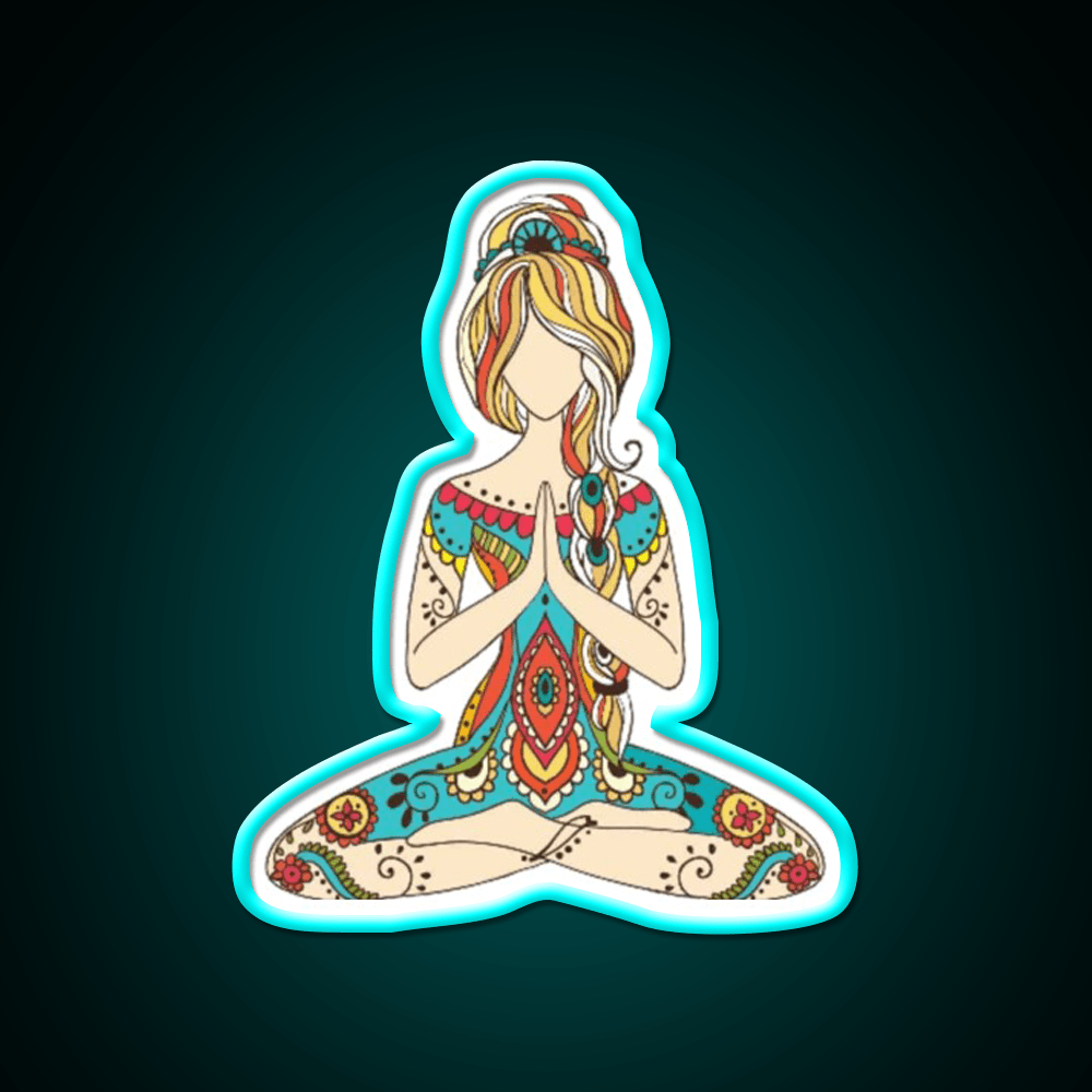 Yoga Art Yoga Led Neon Sign For Wellness Space Rgb Color - Shineneon