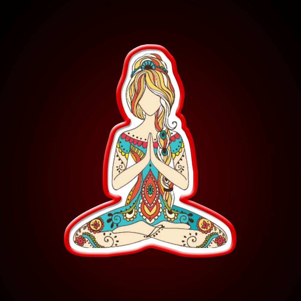 Yoga Art Yoga Led Neon Sign For Wellness Space Rgb Color - Shineneon