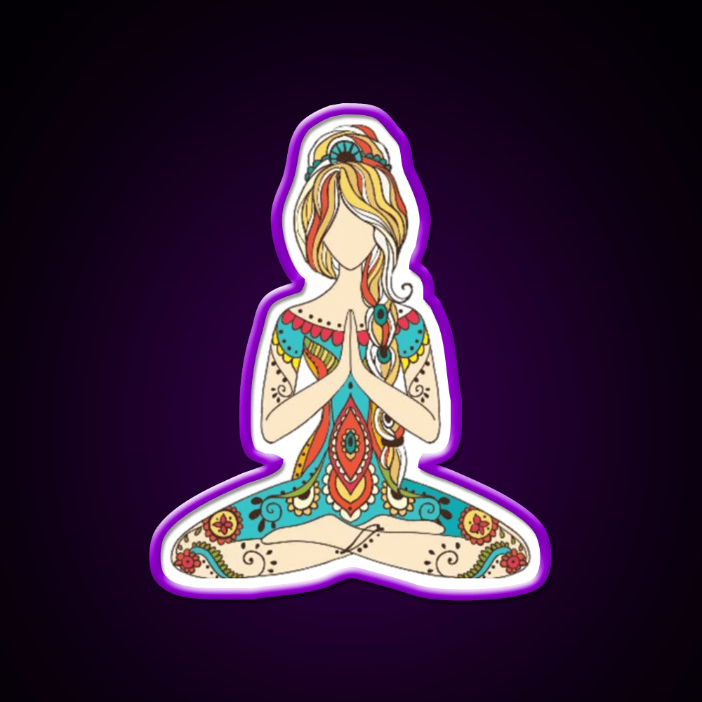 Yoga Art Yoga Led Neon Sign For Wellness Space Rgb Color - Shineneon