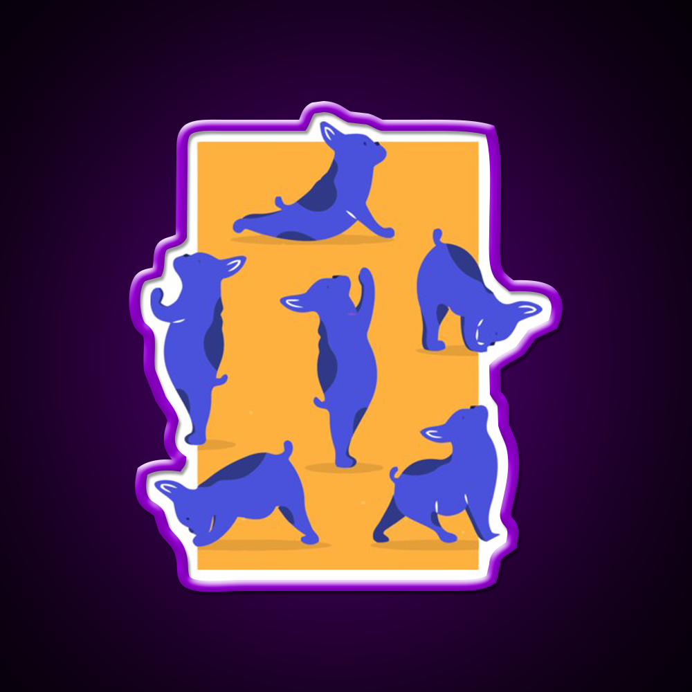 Yoga Asana Yoga Led Neon Sign For Wellness Space Rgb Color