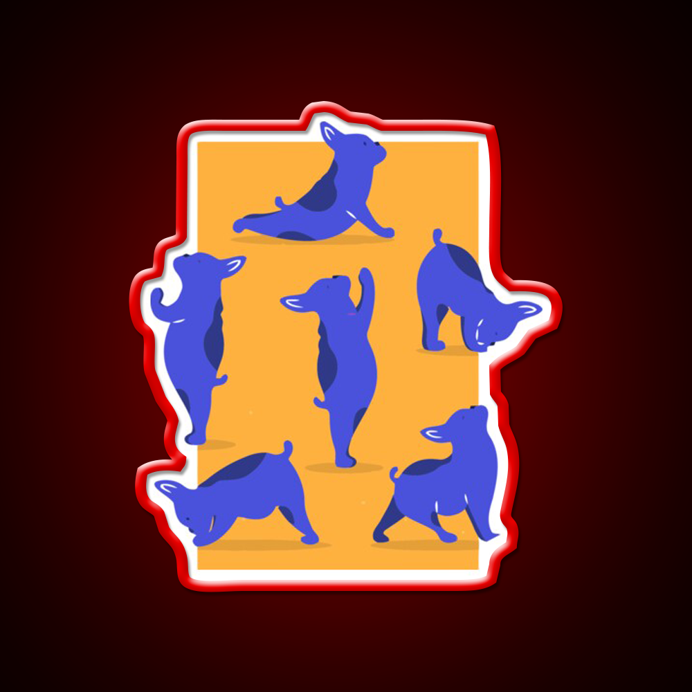 Yoga Asana Yoga Led Neon Sign For Wellness Space Rgb Color