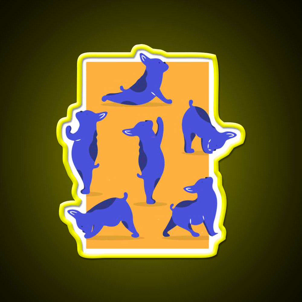 Yoga Asana Yoga Led Neon Sign For Wellness Space Rgb Color