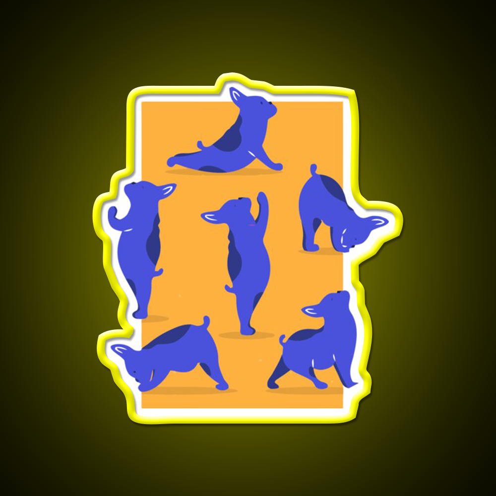 Yoga Asana Yoga Led Neon Sign For Wellness Space Rgb Color