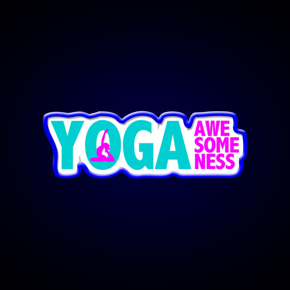 Yoga Awesomeness Yoga Led Neon Sign For Wellness Space Rgb Color
