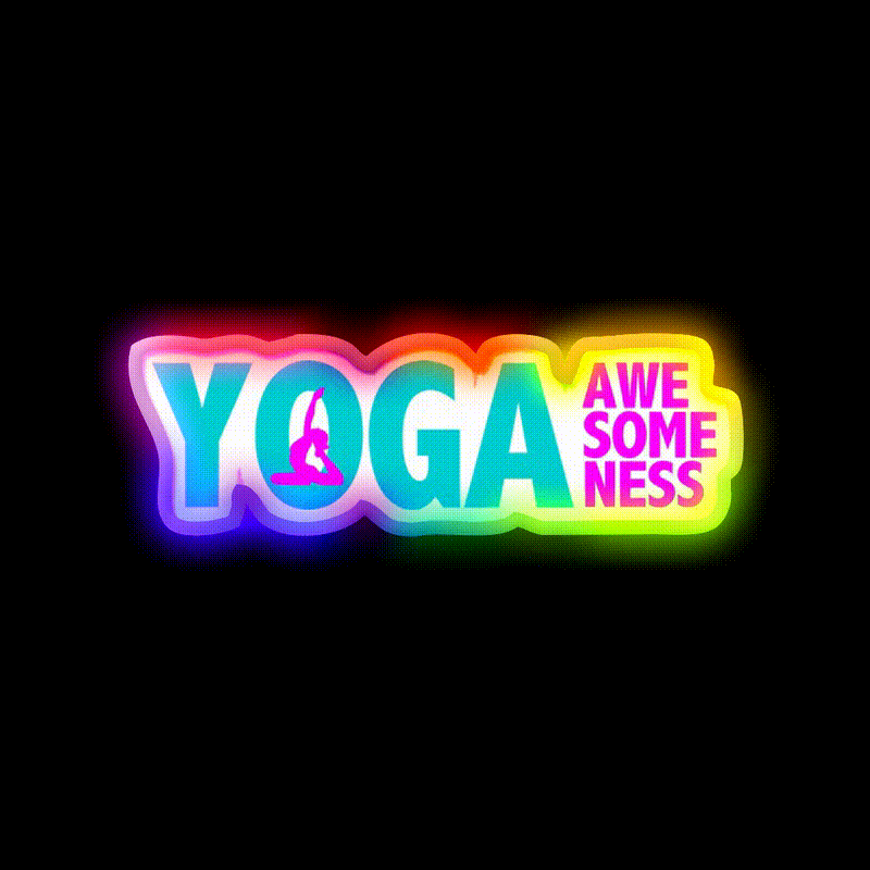 Yoga Awesomeness Yoga Led Neon Sign For Wellness Space Rgb Color