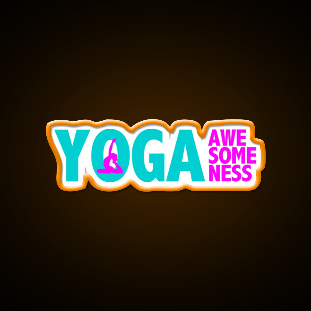 Yoga Awesomeness Yoga Led Neon Sign For Wellness Space Rgb Color