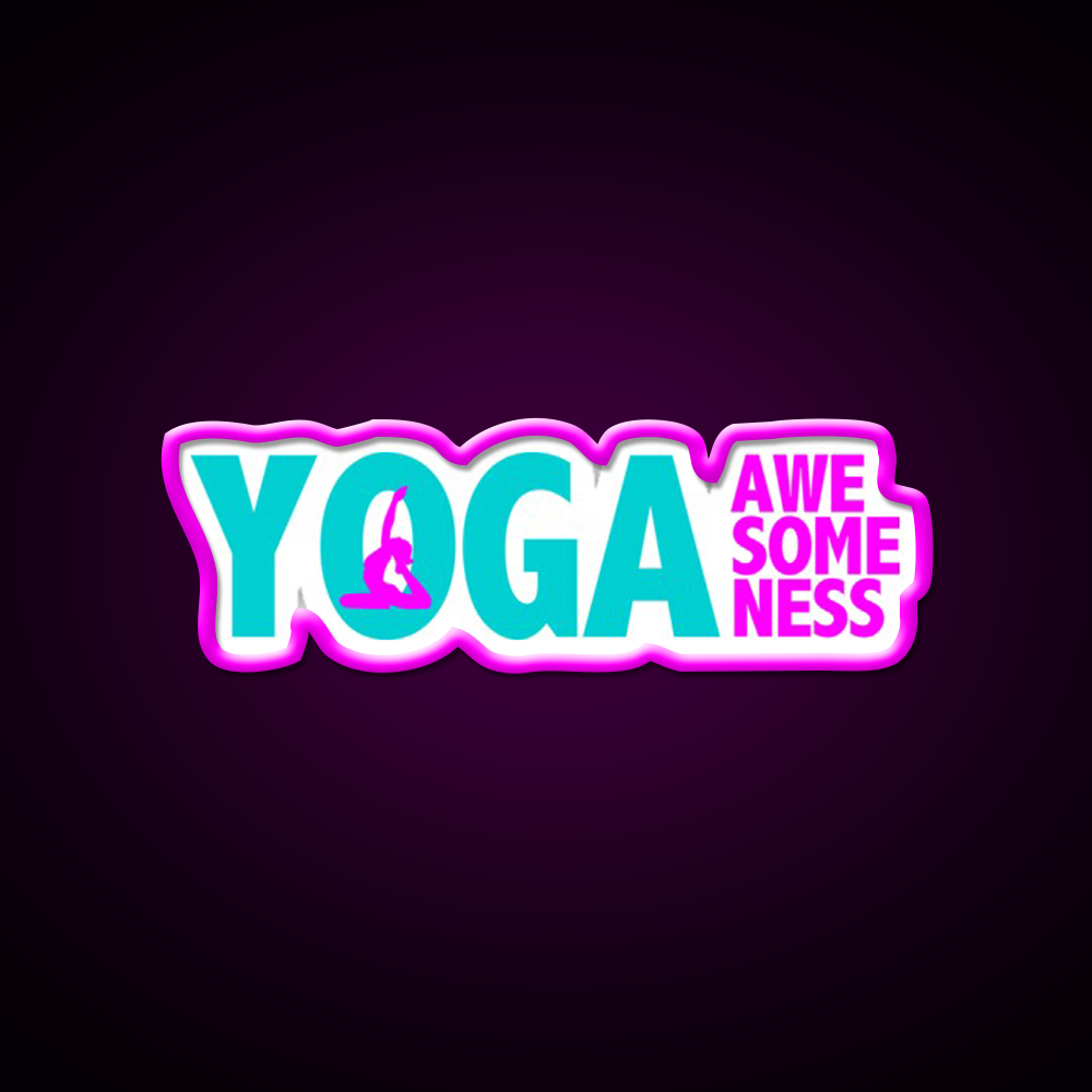 Yoga Awesomeness Yoga Led Neon Sign For Wellness Space Rgb Color