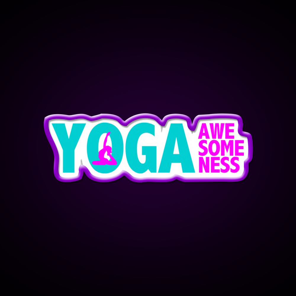 Yoga Awesomeness Yoga Led Neon Sign For Wellness Space Rgb Color