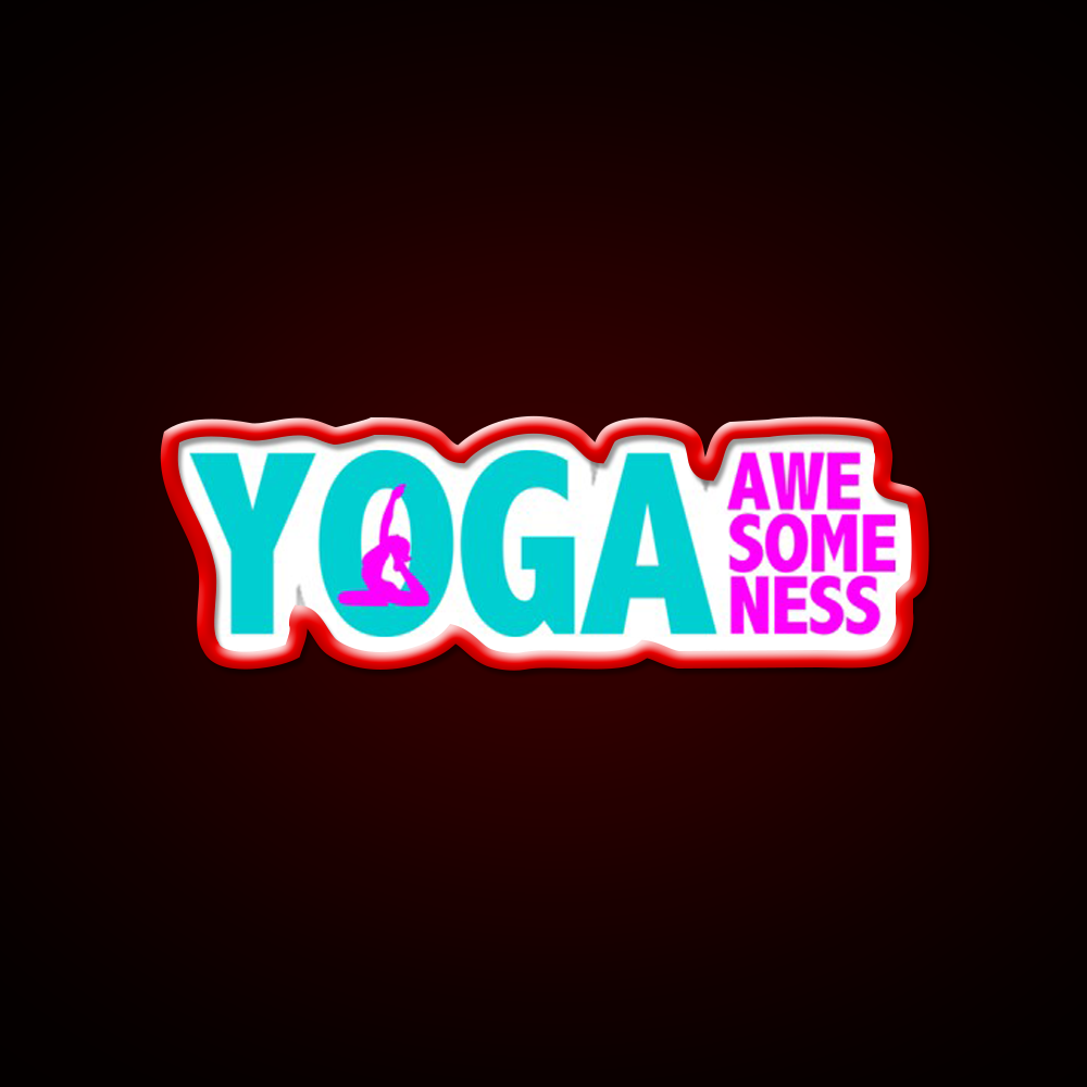 Yoga Awesomeness Yoga Led Neon Sign For Wellness Space Rgb Color