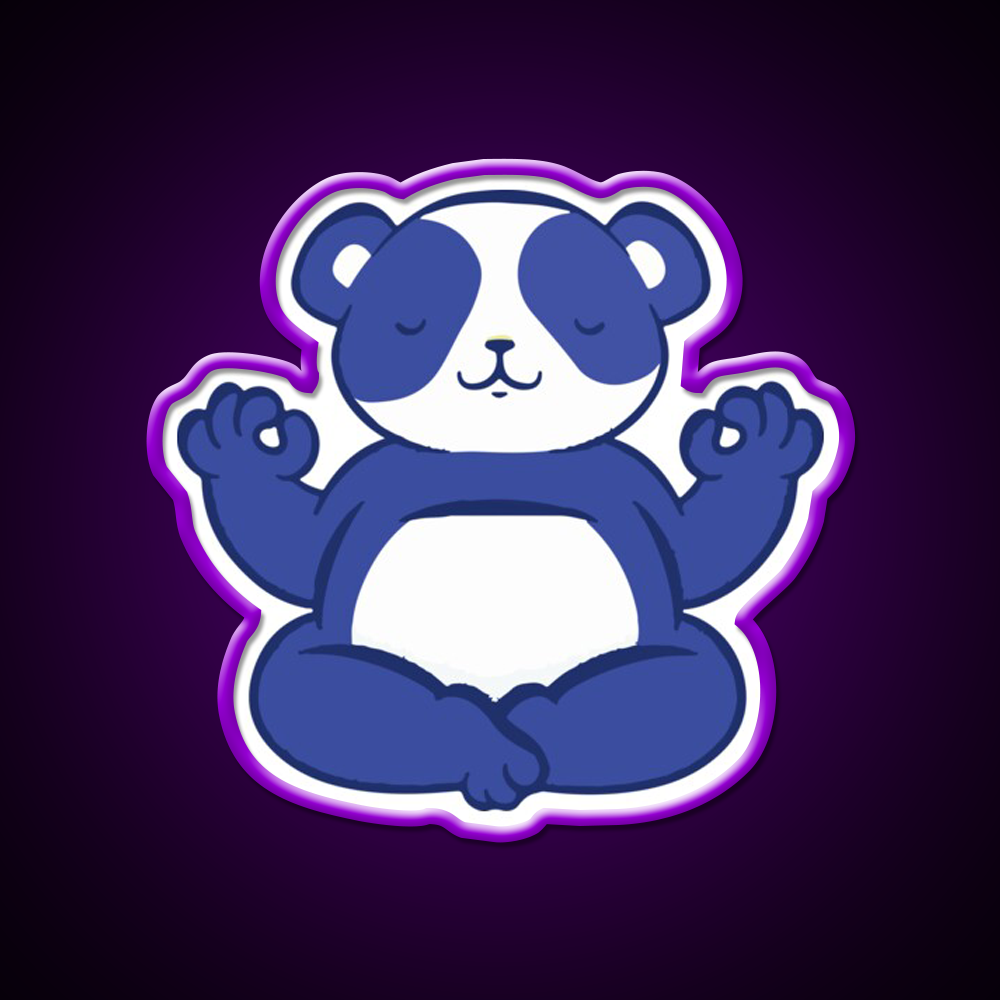 Yoga Bear Yoga Led Neon Sign For Wellness Space Rgb Color