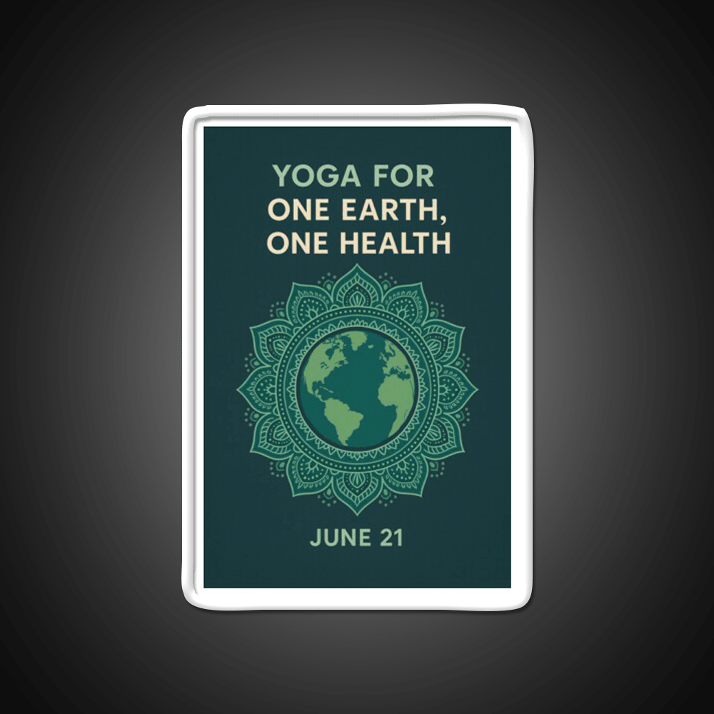 Yoga For One Earth One Health Earth Mandala Yoga Led Neon Sign Rgb Color - Shineneon
