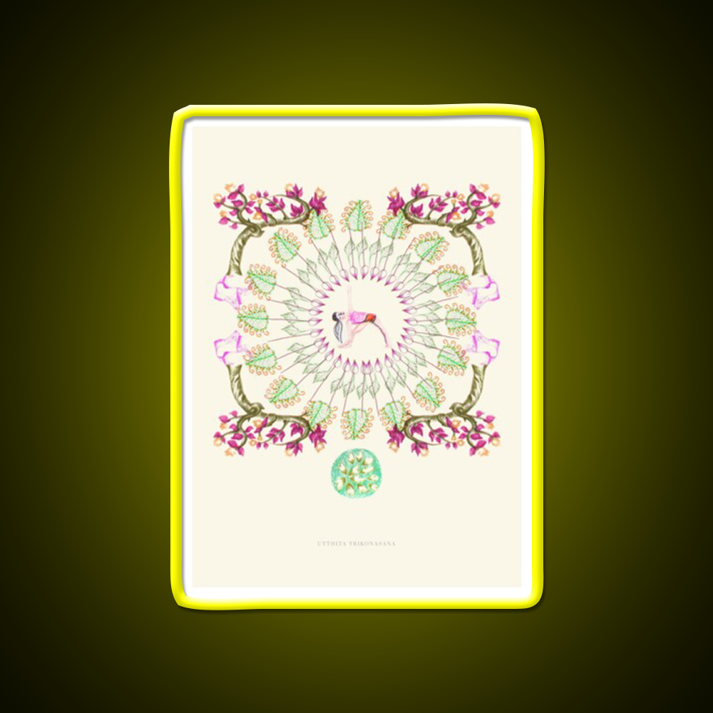 Yoga Garden Iii Yoga Led Neon Sign For Wellness Space Rgb Color