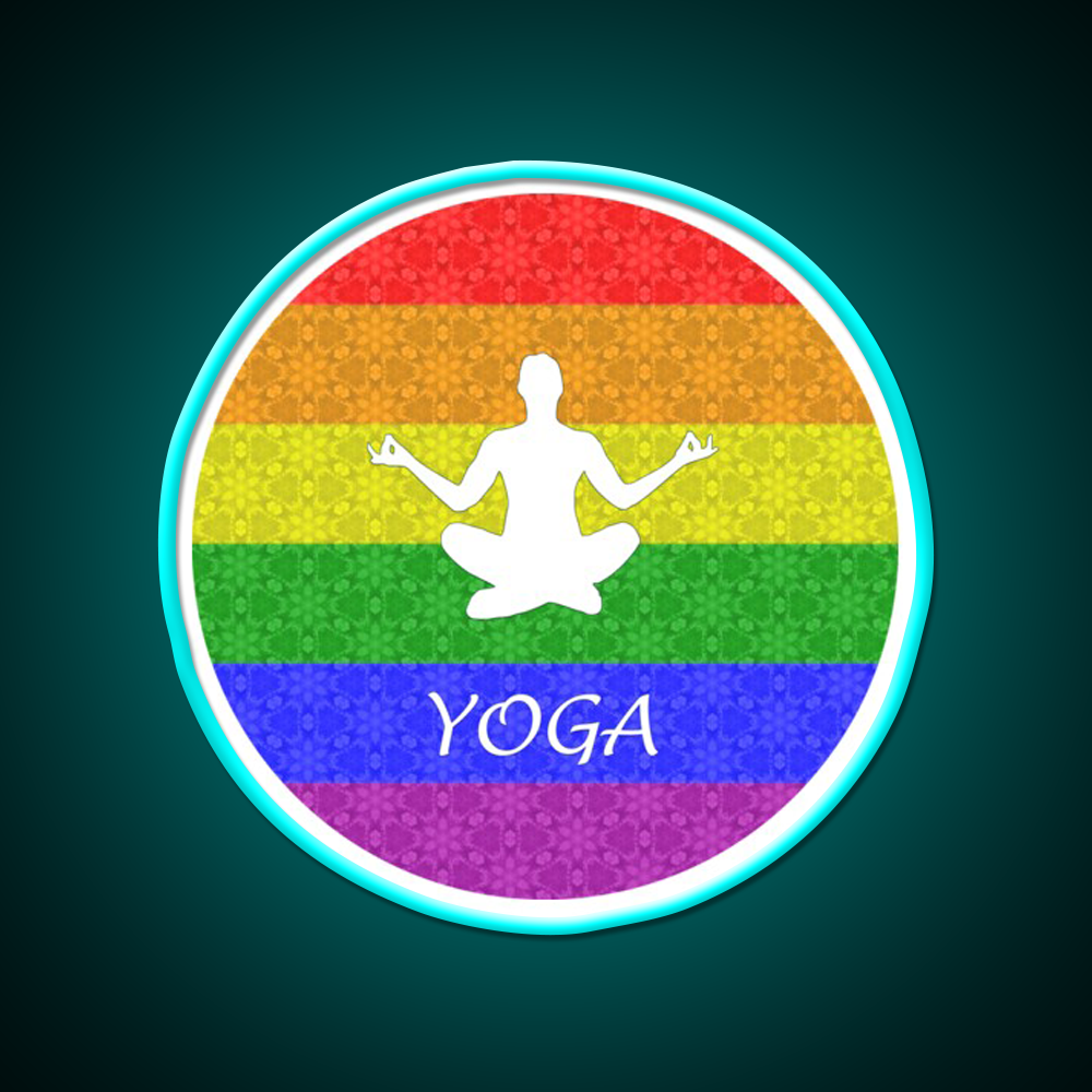 Yoga Gay Pride Yoga Led Neon Sign For Wellness Space Rgb Color