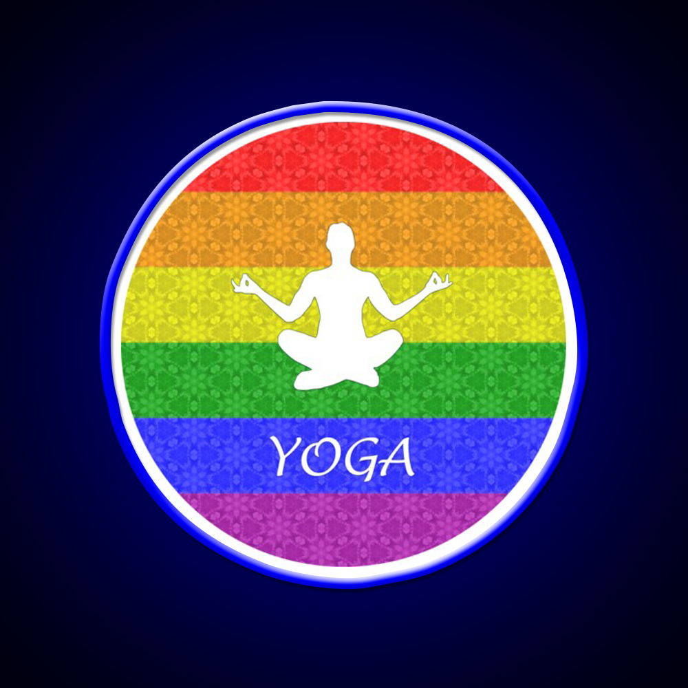 Yoga Gay Pride Yoga Led Neon Sign For Wellness Space Rgb Color