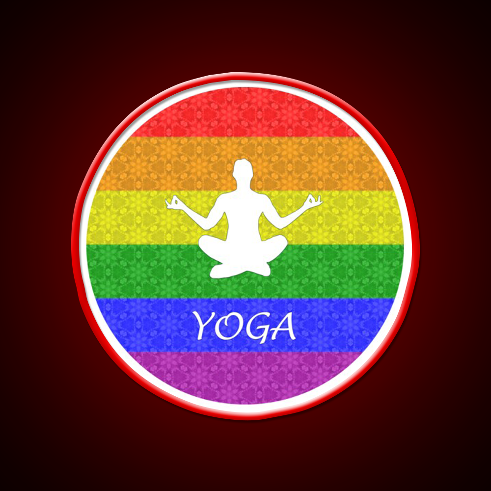 Yoga Gay Pride Yoga Led Neon Sign For Wellness Space Rgb Color