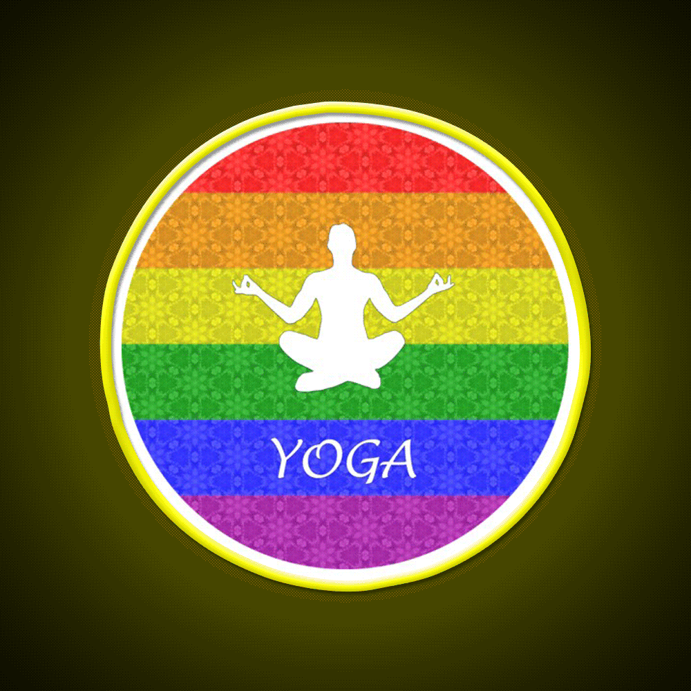 Yoga Gay Pride Yoga Led Neon Sign For Wellness Space Rgb Color