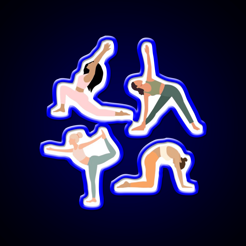 Yoga Girl Poses Yoga Led Neon Sign For Wellness Spaces Rgb Color - Shineneon