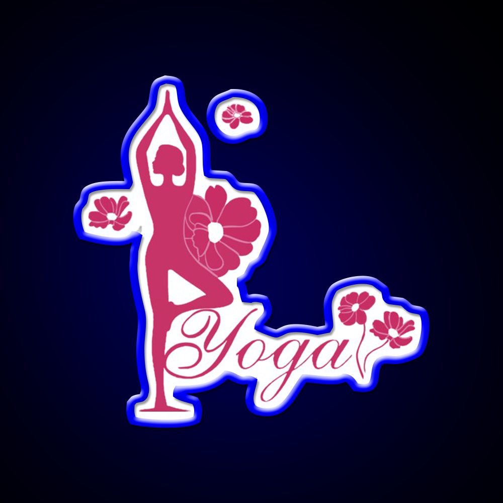 Yoga Girl Yoga Led Neon Sign For Wellness Space Rgb Color