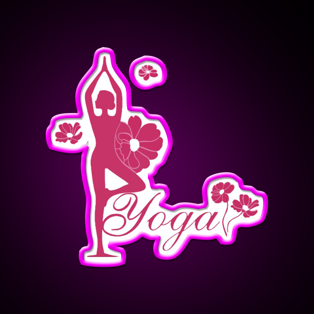 Yoga Girl Yoga Led Neon Sign For Wellness Space Rgb Color