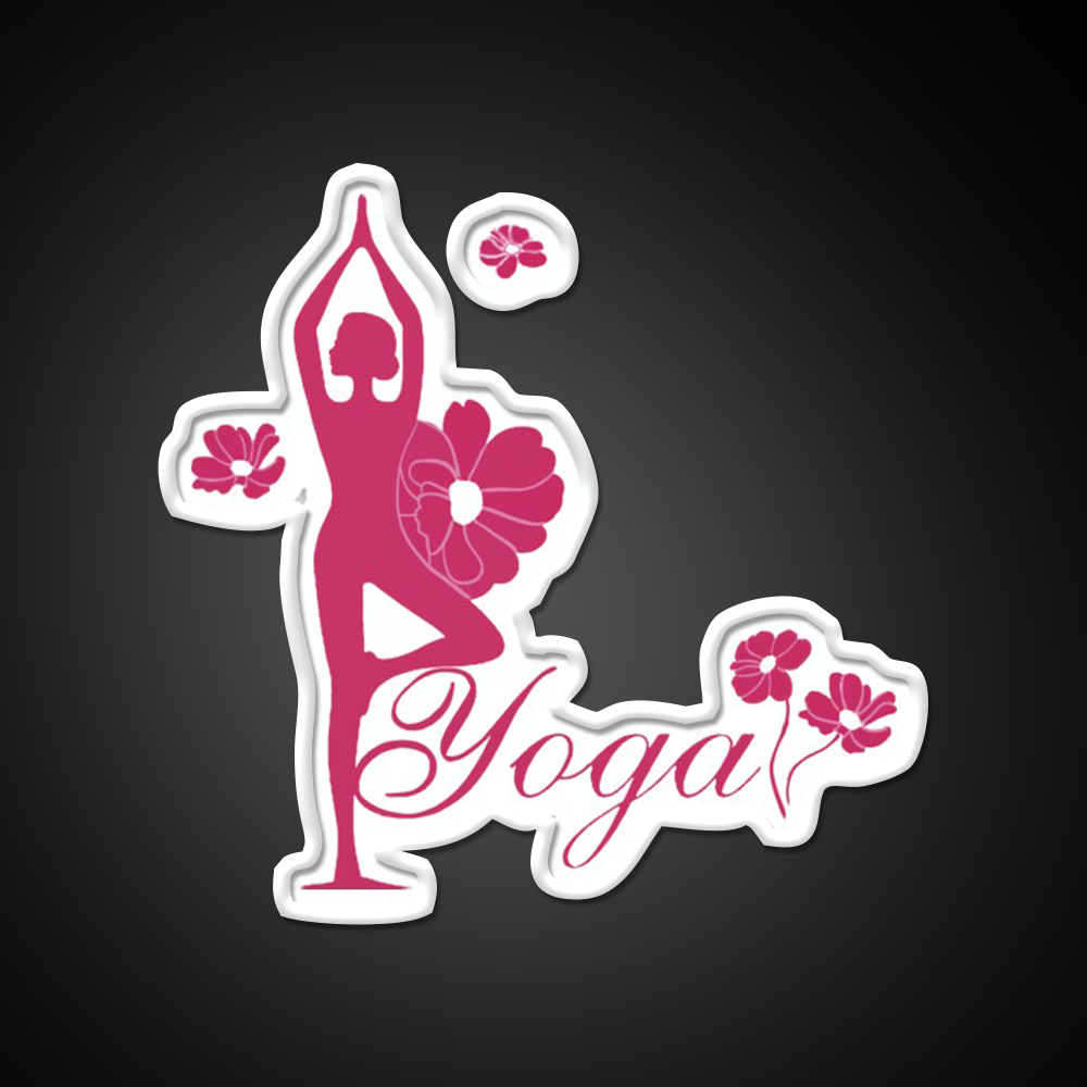 Yoga Girl Yoga Led Neon Sign For Wellness Space Rgb Color