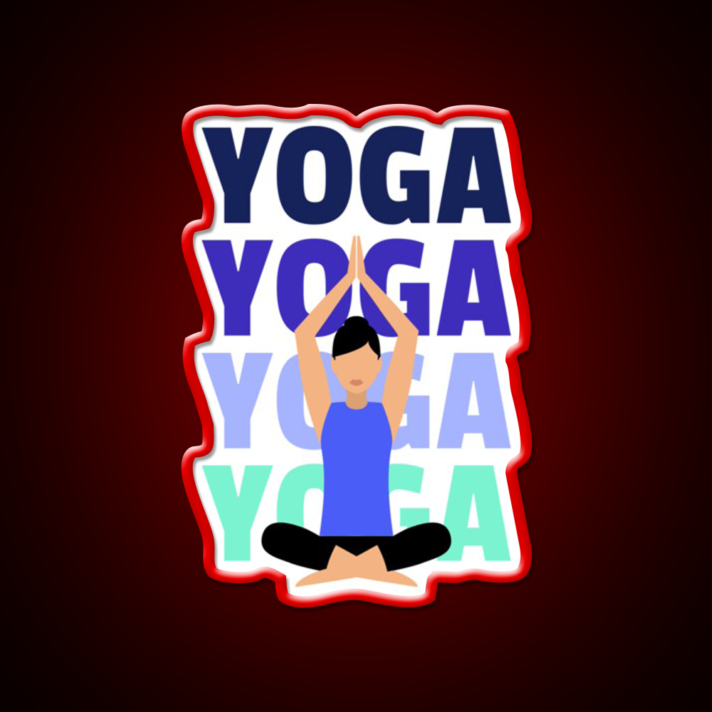 Yoga Girl Yoga Led Neon Sign For Wellness Space Yoga Studio Rgb Color