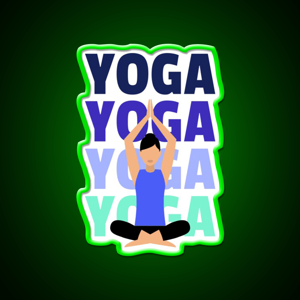 Yoga Girl Yoga Led Neon Sign For Wellness Space Yoga Studio Rgb Color - Shineneon