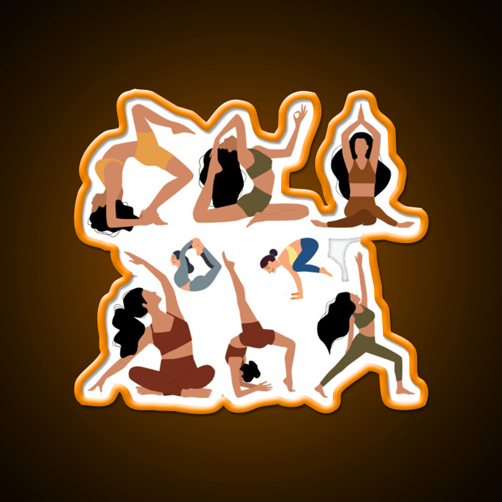 Yoga Girls Yoga Led Neon Sign For Wellness Space Rgb Color - Shineneon