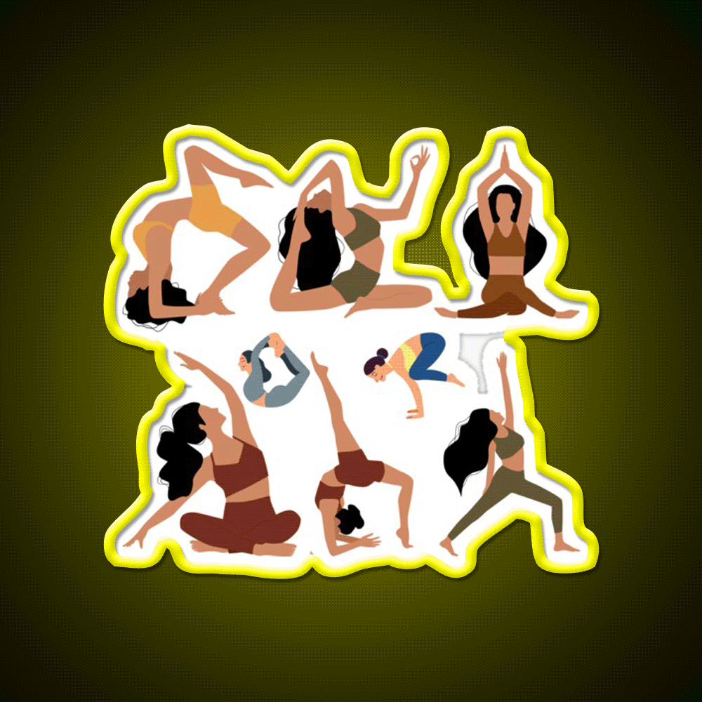 Yoga Girls Yoga Led Neon Sign For Wellness Space Rgb Color