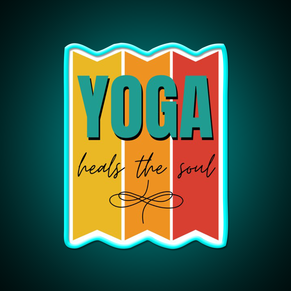 Yoga Heals The Soul Yoga Led Neon Sign For Wellness Space Rgb Color
