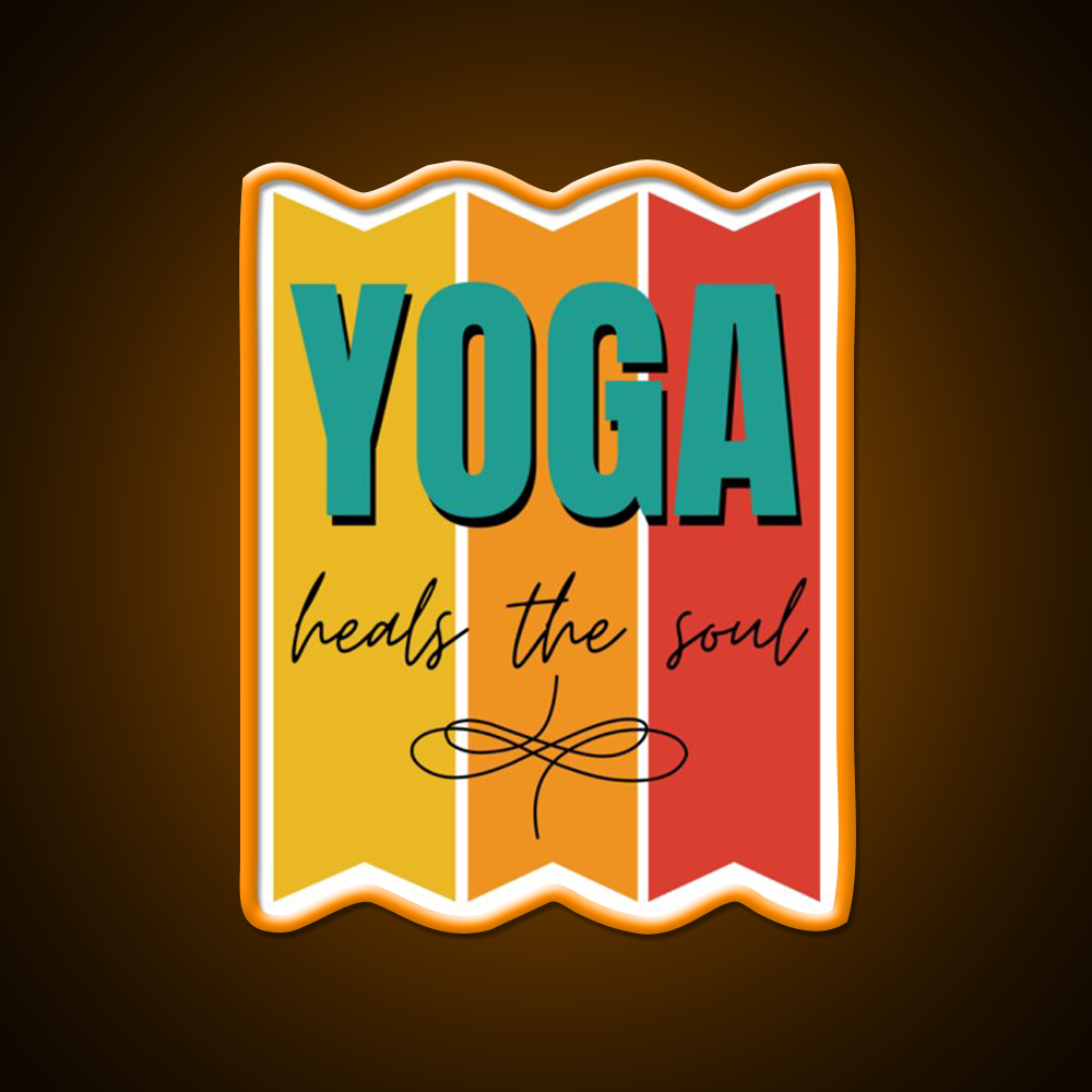 Yoga Heals The Soul Yoga Led Neon Sign For Wellness Space Rgb Color