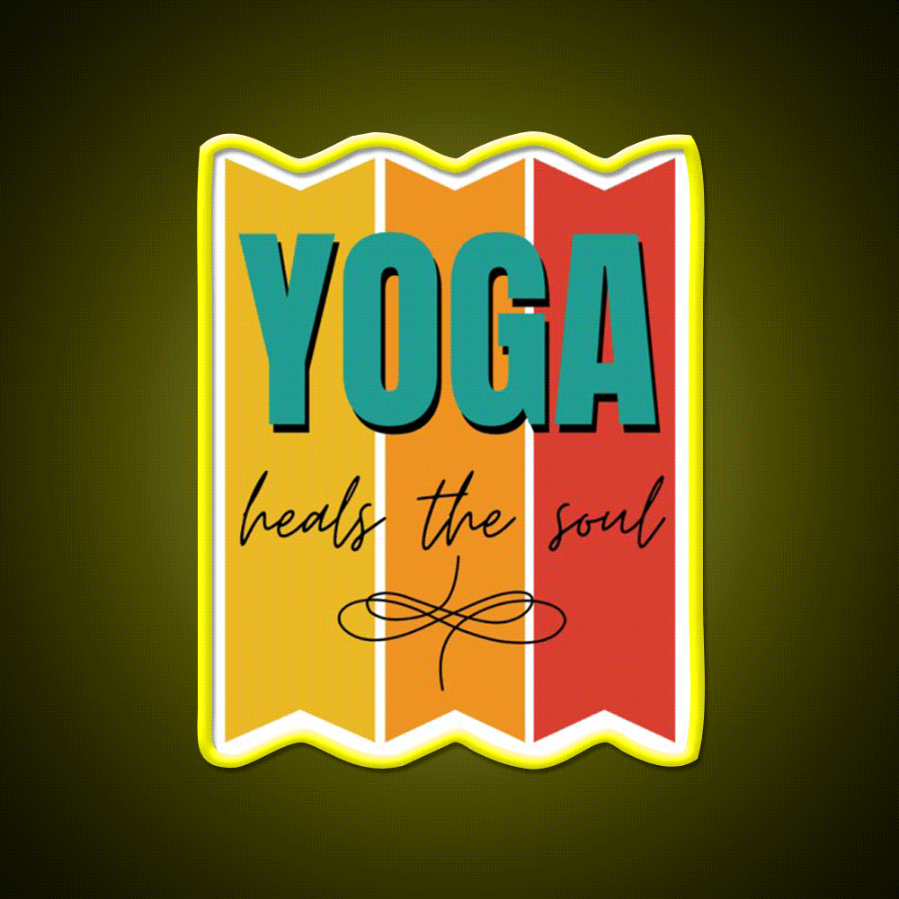 Yoga Heals The Soul Yoga Led Neon Sign For Wellness Space Rgb Color