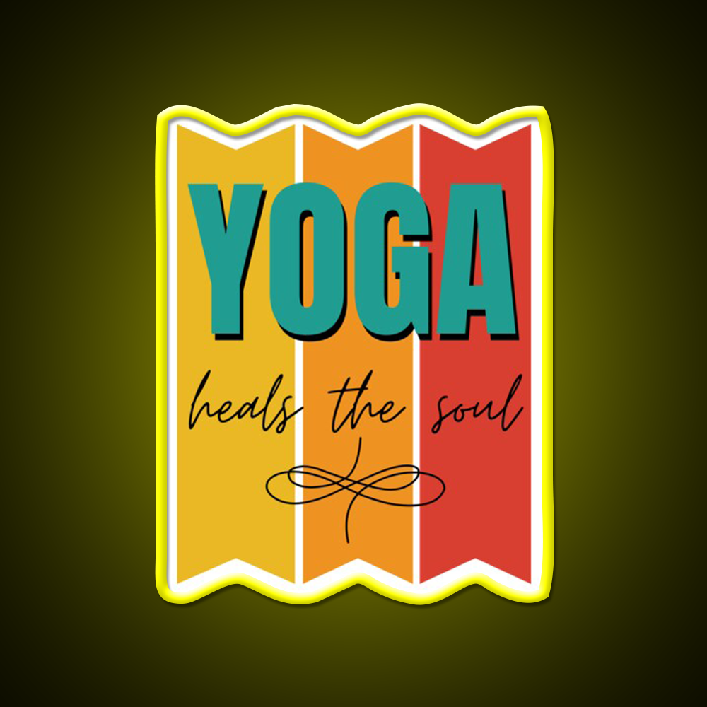 Yoga Heals The Soul Yoga Led Neon Sign For Wellness Space Rgb Color