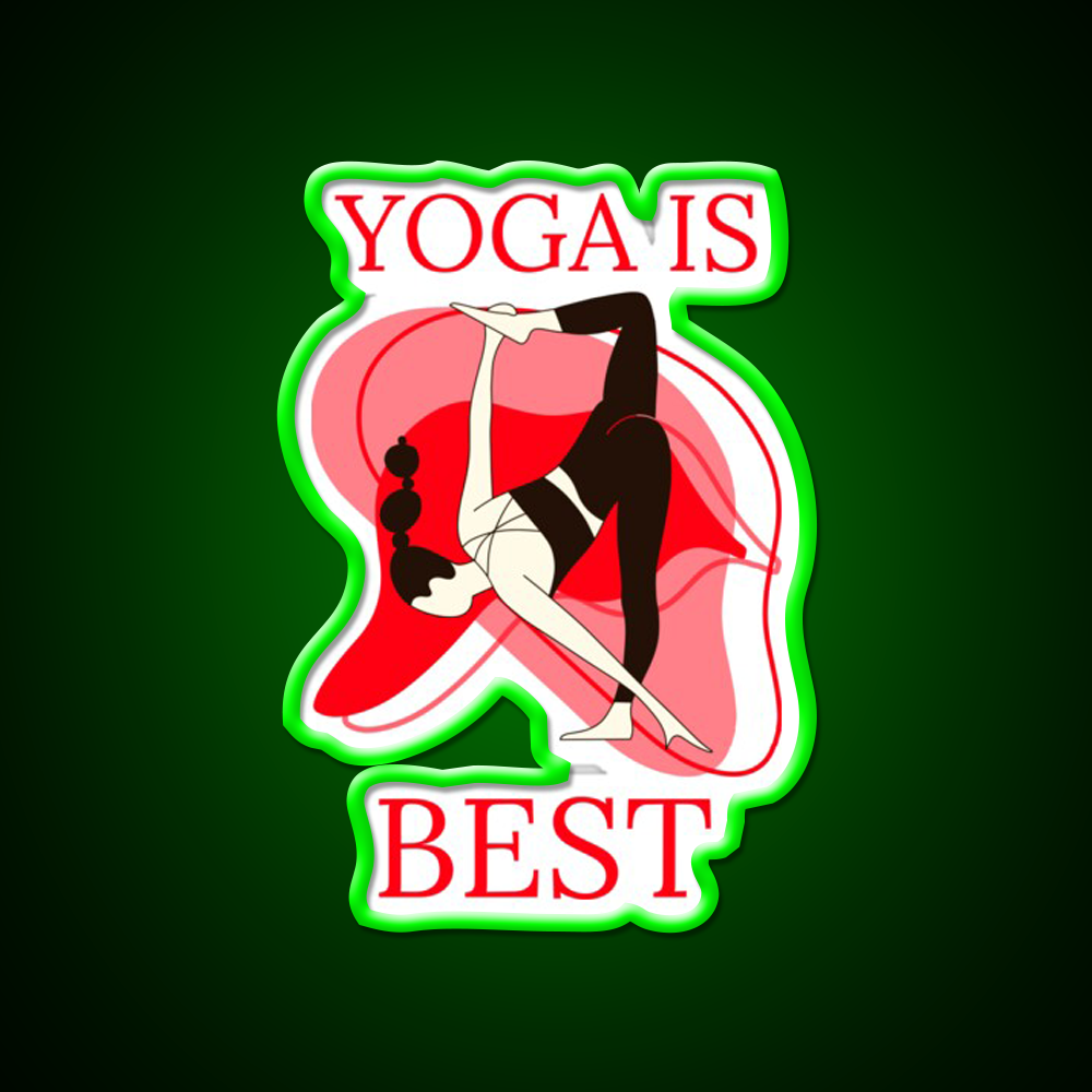 Yoga Is Best Yoga Led Neon Sign For Wellness Space Rgb Color