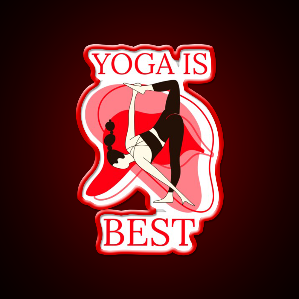 Yoga Is Best Yoga Led Neon Sign For Wellness Space Rgb Color