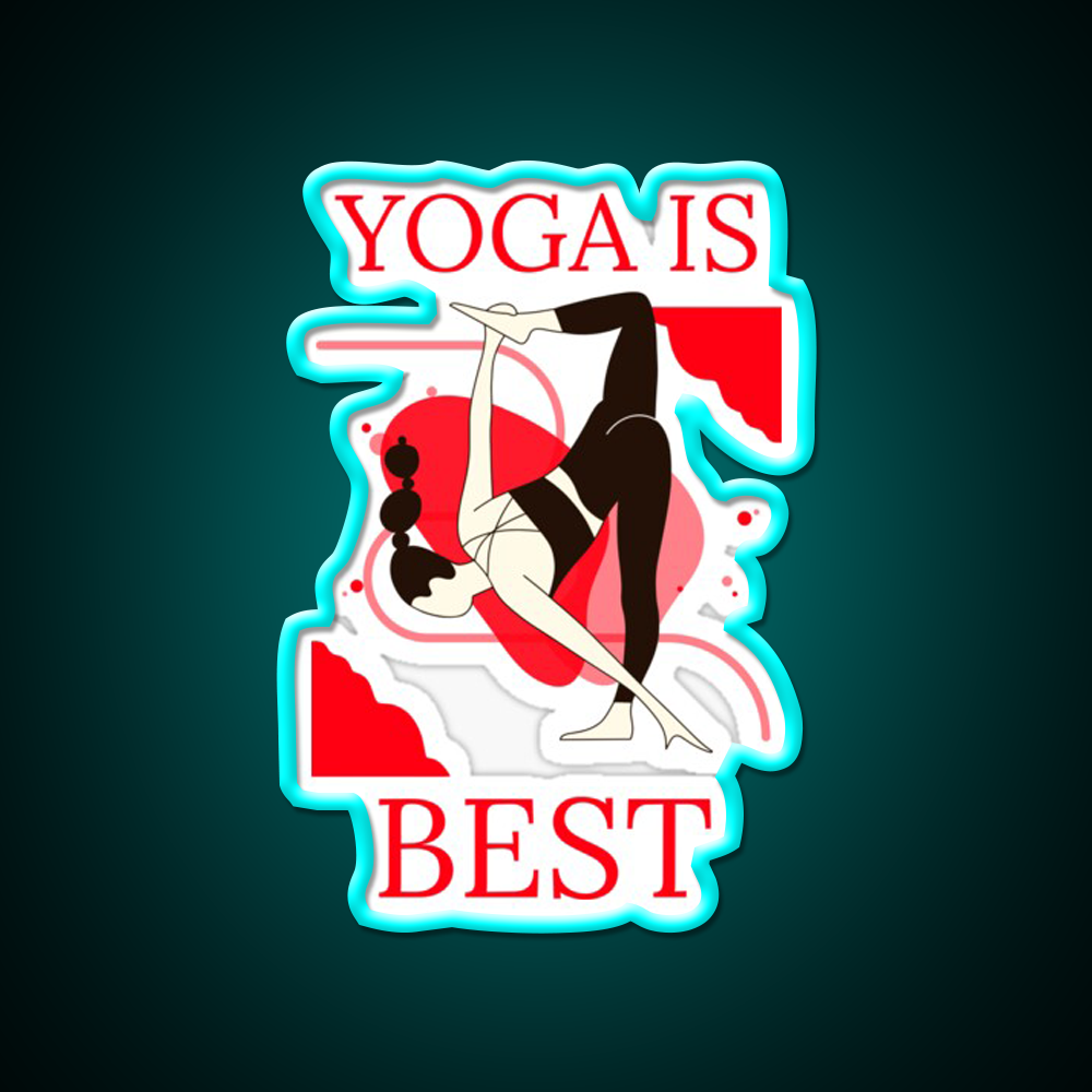 Yoga Is Best Yoga Led Neon Sign For Wellness Space Yoga Studio Rgb Color