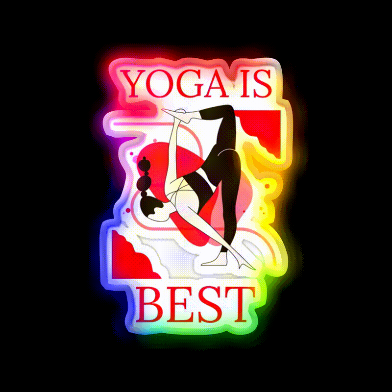 Yoga Is Best Yoga Led Neon Sign For Wellness Space Yoga Studio Rgb Color