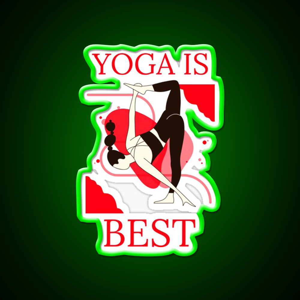 Yoga Is Best Yoga Led Neon Sign For Wellness Space Yoga Studio Rgb Color