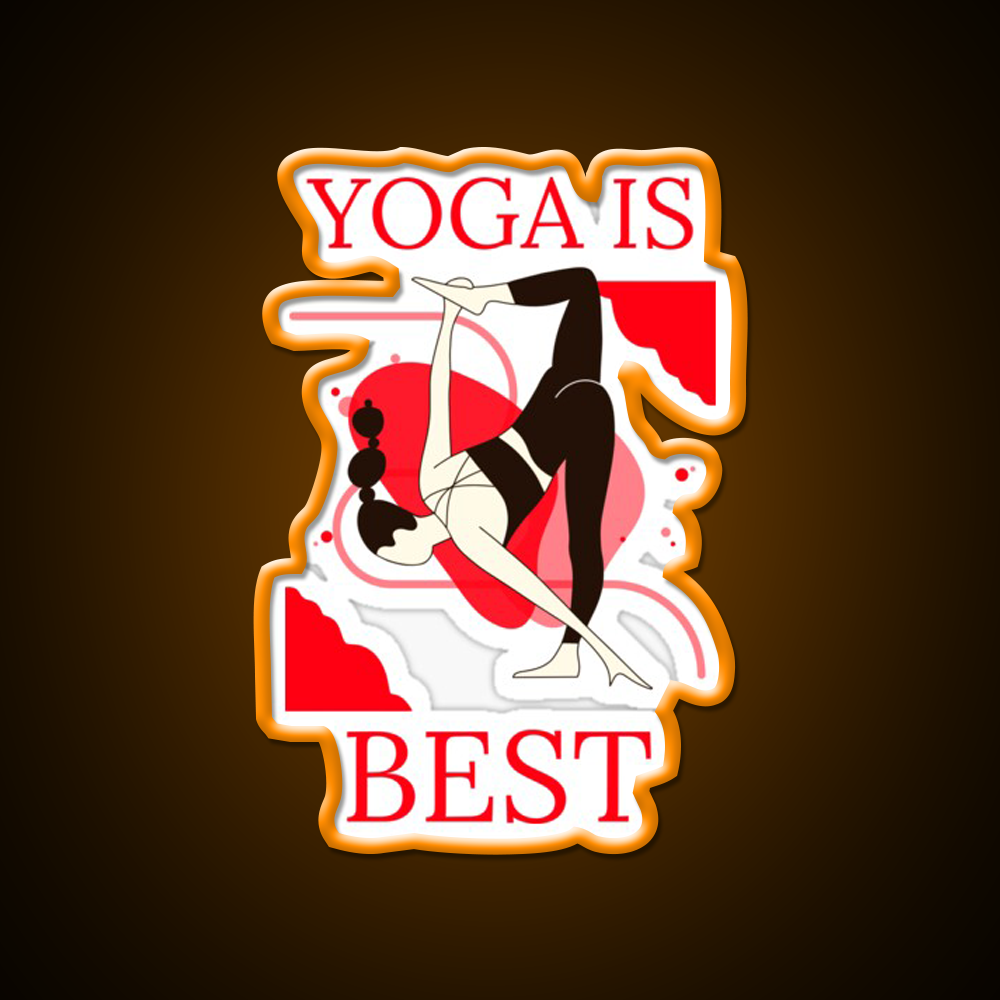 Yoga Is Best Yoga Led Neon Sign For Wellness Space Yoga Studio Rgb Color