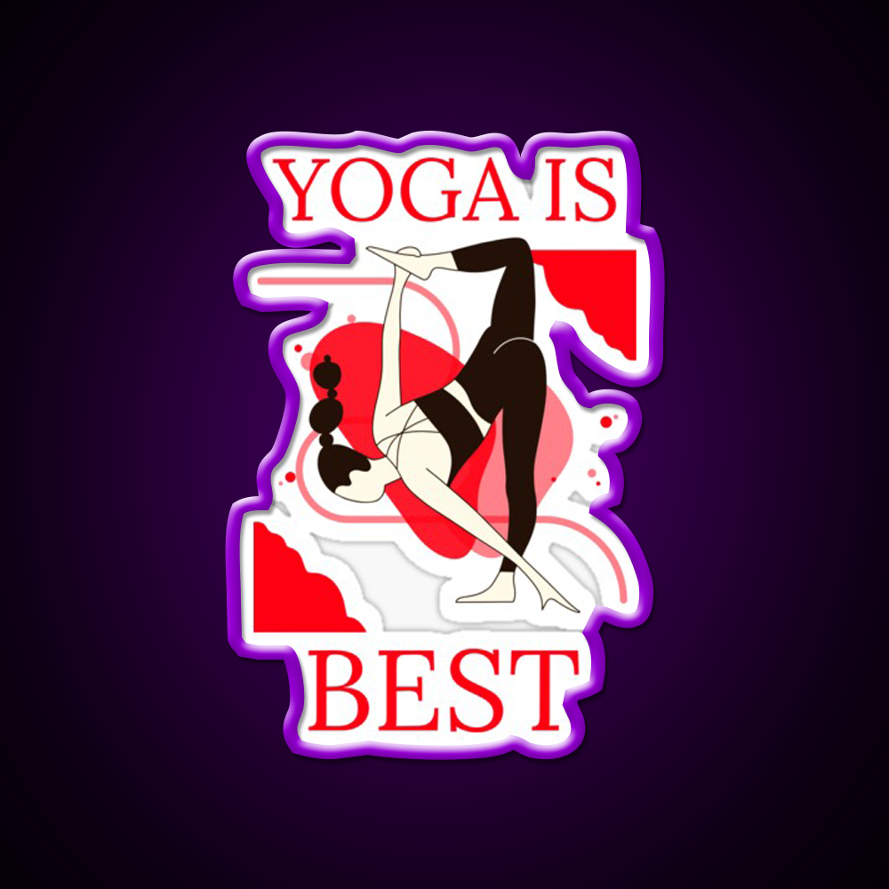 Yoga Is Best Yoga Led Neon Sign For Wellness Space Yoga Studio Rgb Color