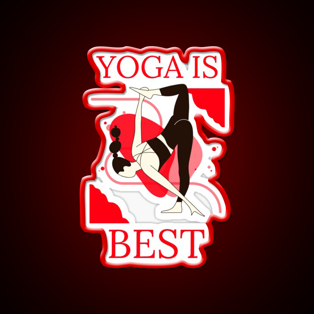 Yoga Is Best Yoga Led Neon Sign For Wellness Space Yoga Studio Rgb Color