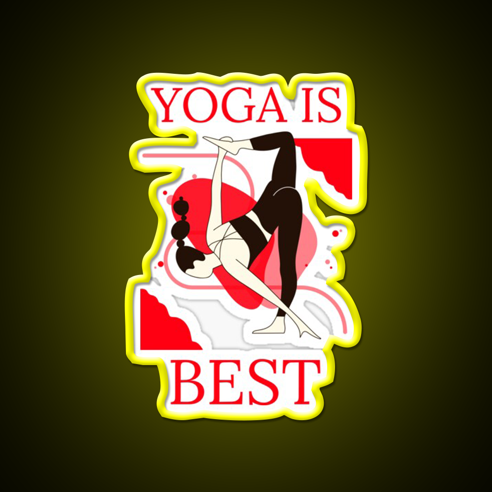 Yoga Is Best Yoga Led Neon Sign For Wellness Space Yoga Studio Rgb Color