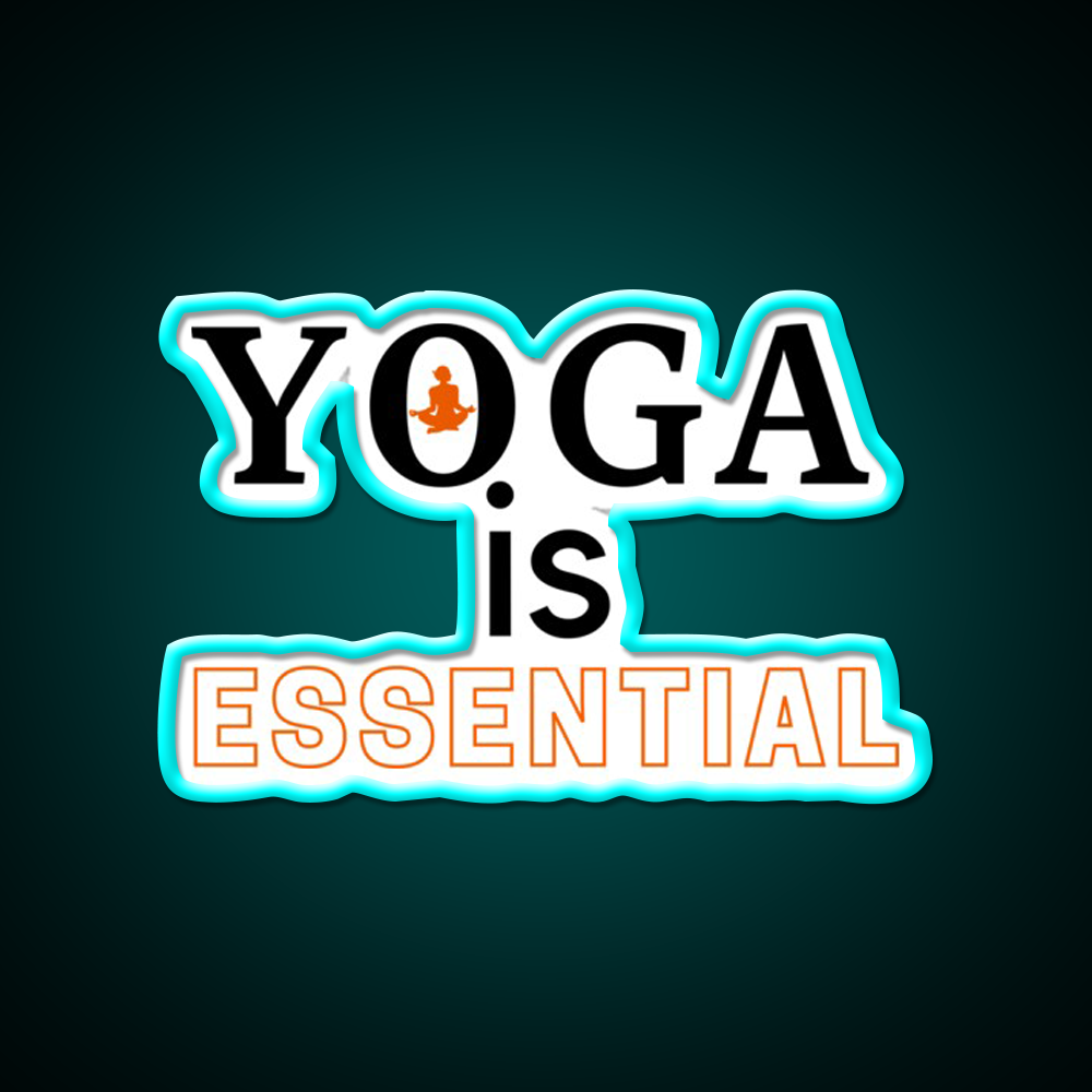 Yoga Is Essential Yoga Led Neon Sign For Wellness Space Rgb Color