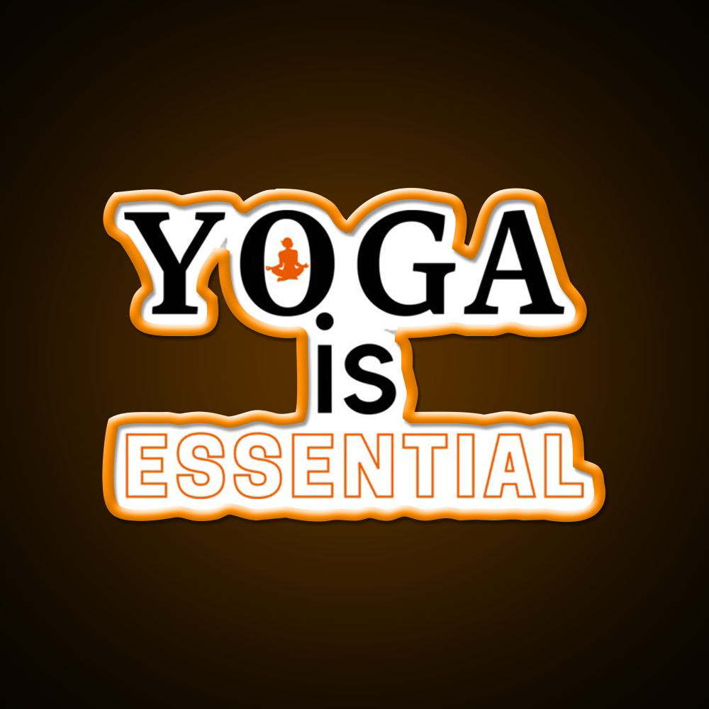 Yoga Is Essential Yoga Led Neon Sign For Wellness Space Rgb Color