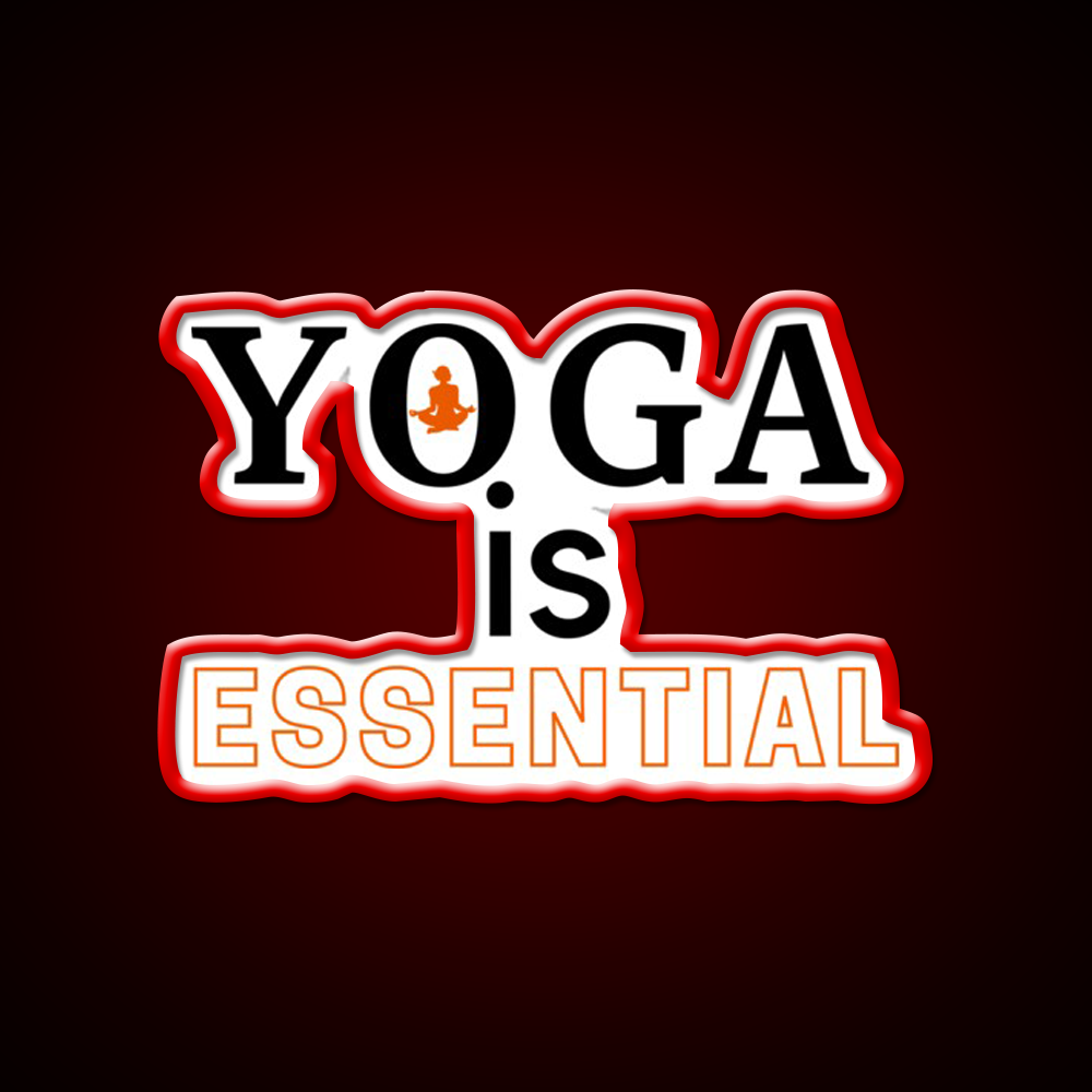 Yoga Is Essential Yoga Led Neon Sign For Wellness Space Rgb Color
