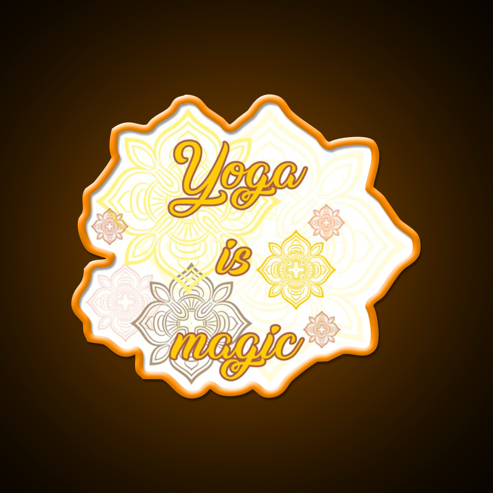 Yoga Is Magic Yoga Led Neon Sign For Wellness Space Rgb Color