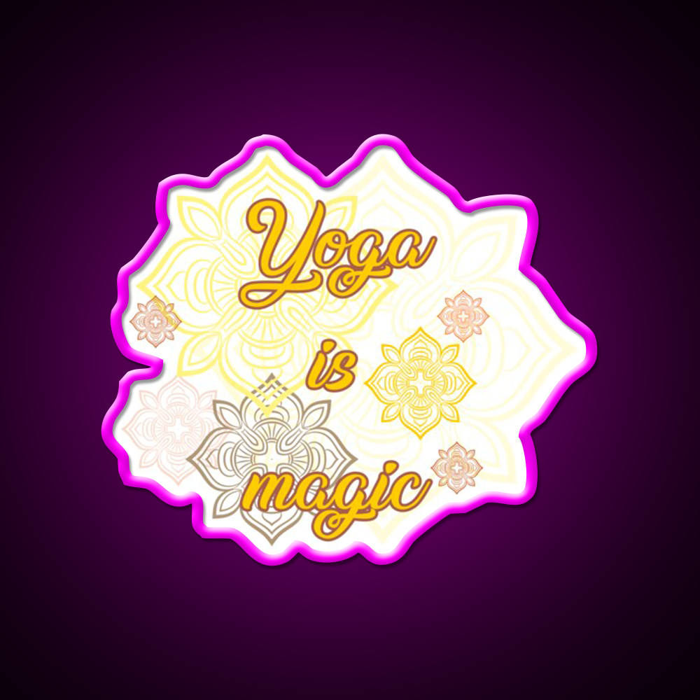 Yoga Is Magic Yoga Led Neon Sign For Wellness Space Rgb Color